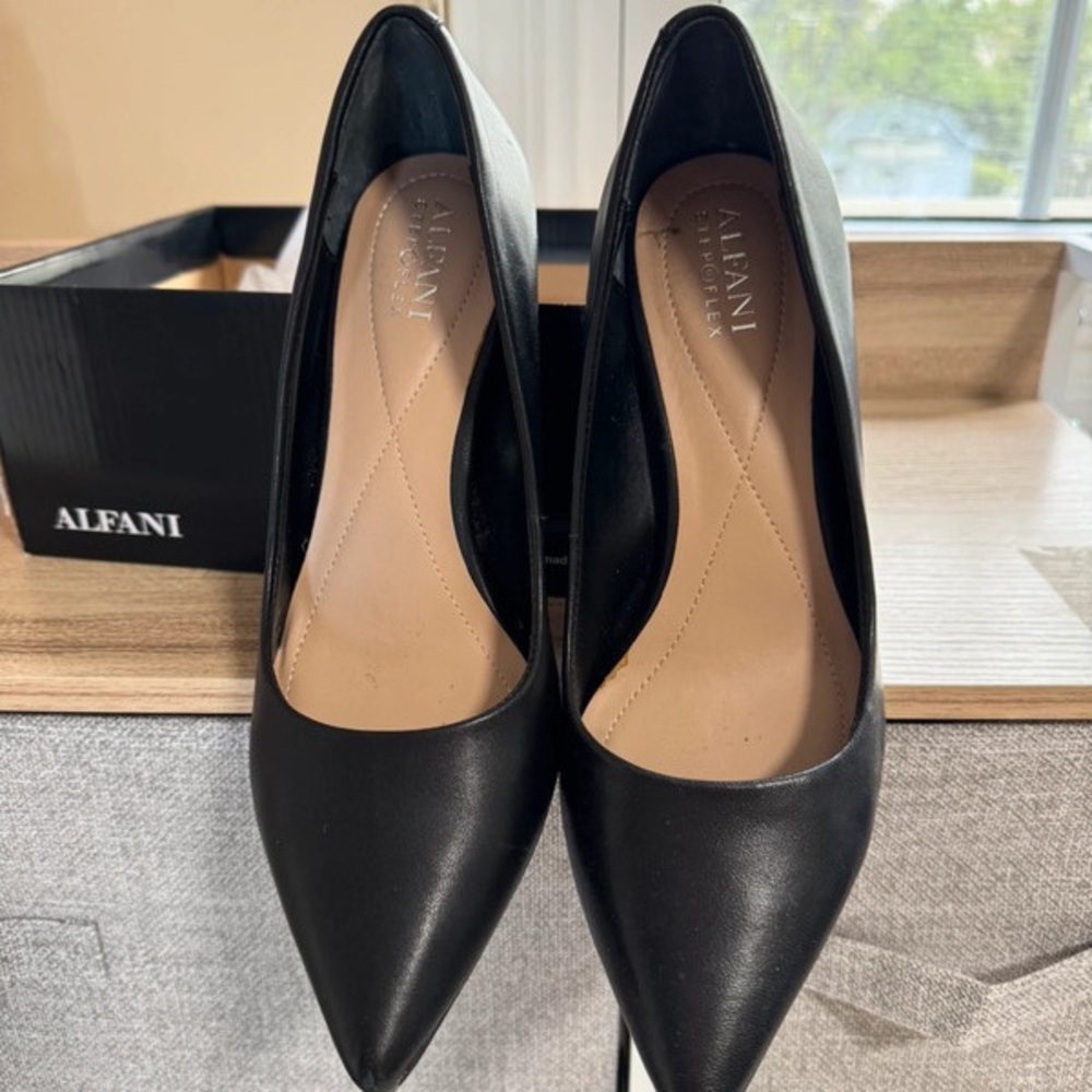 Alfani Black Heels Sleek Professional Design